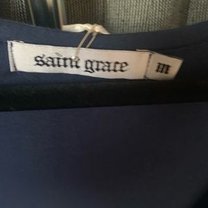 Navy Blue Scoop Neck Dress